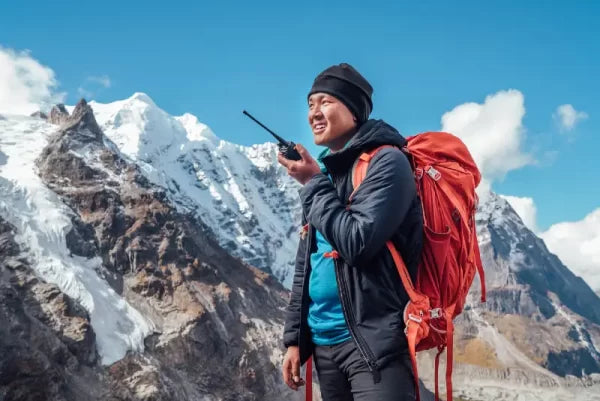 Using walkie talkies for outdoor rock climbing